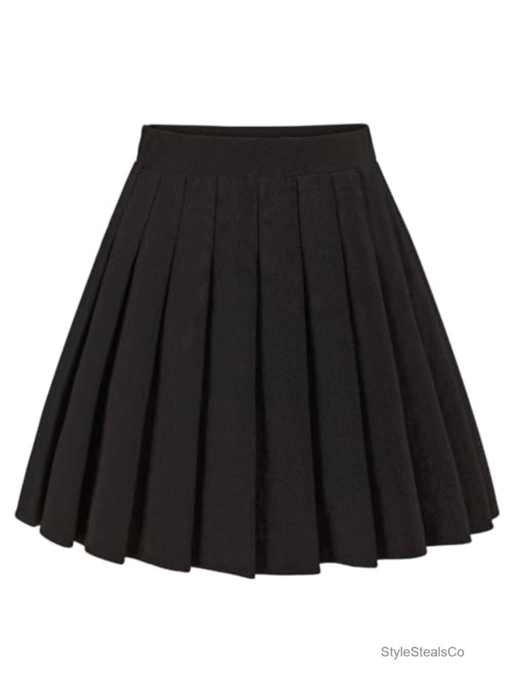 Women's Pleated Mini Skirt Thick Fabric High Waist A-Line Fall Winter